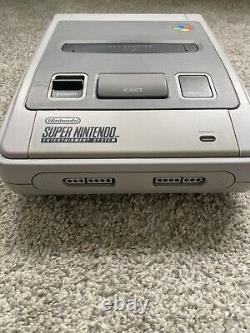 Super Nintendo SNES ÉNORME bundle console 2 manettes 8 jeux Mario Street Fighter DK CL3