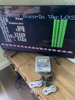 Super Nintendo SNES ÉNORME bundle console 2 manettes 8 jeux Mario Street Fighter DK CL3