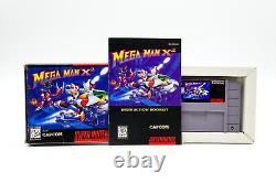 Super Nintendo SNES Mega Man X 2 Jeu vidéo, boîte et manuel Capcom 1995 X-Hunters