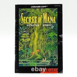 Super Nintendo SNES Secret of Mana RPG Jeu Vidéo Boîte & Manuel Squaresoft 1993