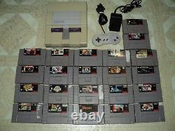 Super Nintendo SNES Système/Console avec Jeux Fonctionne Très Bien