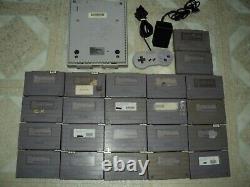 Super Nintendo SNES Système/Console avec Jeux Fonctionne Très Bien