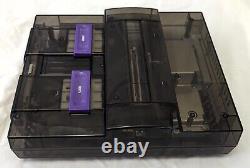 Super Nintendo SNES, boîtier fumée personnalisé, alimentation USB-C, 2 manettes, câbles propres