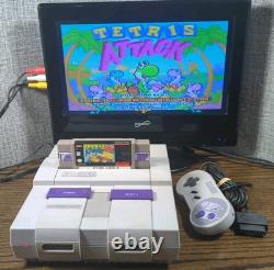Super Nintendo SNS-001 Tetris Attack Bundle SNES avec manette et câbles