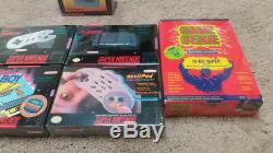 Super Nintendo Snes Accessoires Lot Jeu Super Gameboy Asciipad Genie