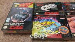 Super Nintendo Snes Accessoires Lot Jeu Super Gameboy Asciipad Genie