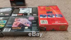 Super Nintendo Snes Accessoires Lot Jeu Super Gameboy Asciipad Genie