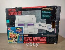 Super Nintendo Snes Box Seulement Control Set Entertainment System Original Vintage