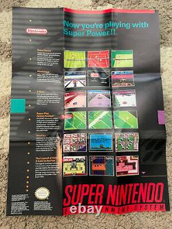 Super Nintendo Snes Console Boîte Inserts Manuel Styrofoam Poster A/c Cord Seulement