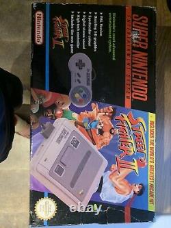 Super Nintendo Snes Console Boxed Street Fighter II 2 Pal Pas De Décoloration
