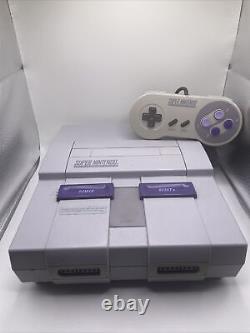 Super Nintendo Snes Console Bundle Sns-001 W 5 Jeux
