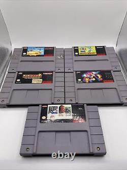Super Nintendo Snes Console Bundle Sns-001 W 5 Jeux
