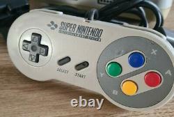 Super Nintendo Snes Console Bundle Super Mario Allstars Entièrement Testé Uk Pal