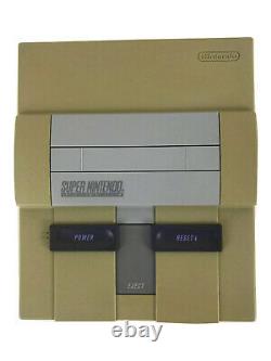 Super Nintendo Snes Console Bundle (sns-001) 2 Contrôleurs & Cordons Réduits