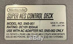 Super Nintendo Snes Console Complète Nettoyé / Sanitized Livraison Gratuite
