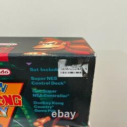 Super Nintendo Snes Console Donkey Kong Country Console Set Box Empty Box