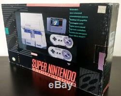 Super Nintendo Snes Console Ensemble Super Mario World Complet Dans La Boîte Cib