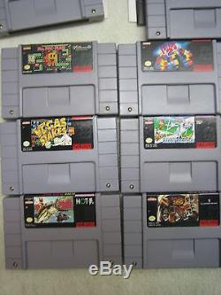 Super Nintendo Snes Console Lot Lot 13 Jeux 2 Contrôleurs Super Mario World