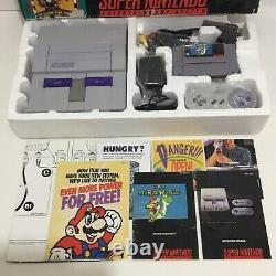 Super Nintendo Snes Console System Box Boxed Complete + Super Mario World