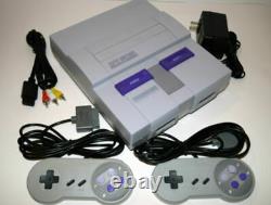 Super Nintendo Snes Console Système De Jeu Vidéo All-gray Complete