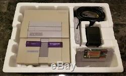 Super Nintendo Snes Console Zelda Contrôle Game Set Cib Complete In Box