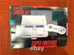 Super Nintendo Snes Control Set Console Original Box & Styrofoam Insert Rare