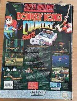 Super Nintendo Snes Donkey Kong Crate Console Boîte 100% Complet V-good