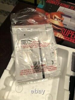 Super Nintendo Snes Donkey Kong Set- In Box (console/box Numbers Match)
