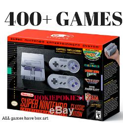 Super Nintendo Snes Édition Classique Hacked Modeded 400 + Snes Games + Tous Les Box Art