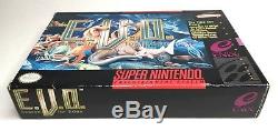 Super Nintendo Snes Evo E. V. O. Rechercher Eden Box + Plateau Authentique No Game