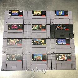 Super Nintendo Snes Games Lot De 12 Système De Divertissement Authentique (testé)
