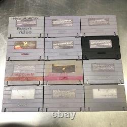 Super Nintendo Snes Games Lot De 12 Système De Divertissement Authentique (testé)