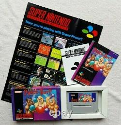 Super Nintendo Snes Jeu Super Punch Out Boxed Manuel Complet Rare Retro Testé