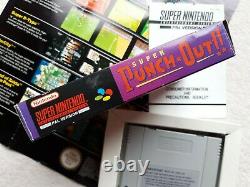 Super Nintendo Snes Jeu Super Punch Out Boxed Manuel Complet Rare Retro Testé