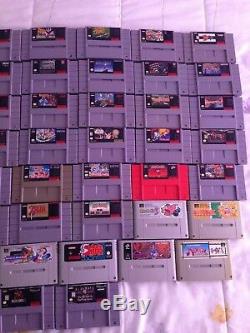 Super Nintendo Snes Lot De 60 Jeux Vidéo Uniquement Des Cartouches Super Famicom Sfc Rare