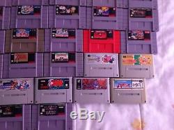 Super Nintendo Snes Lot De 60 Jeux Vidéo Uniquement Des Cartouches Super Famicom Sfc Rare