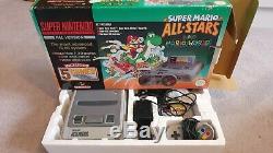 Super Nintendo Snes Mario All Stars Vert Console Pal Coffret Teste