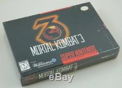 Super Nintendo Snes Mortal Kombat 3 Brand New Scellé En Usine