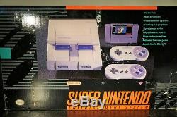 Super Nintendo Snes Set Console In Box Lot Ensemble Rare