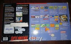 Super Nintendo Snes Super Set Console Complete Cib Bon État Avec Mario Rare