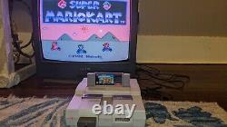 Super Nintendo Snes System Console Bundle Avec Super Mario All-stars, Mario Kart +