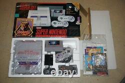 Super Nintendo Snes System Console Complete In Box Avec Starfox #211 Great Shape