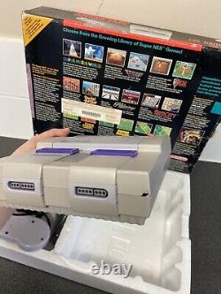 Super Nintendo Snes System Control Set In Box Matching Numéros De Série Testés