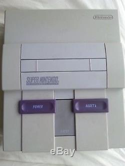Super Nintendo Snes Système Console Complète Cib Dans La Boîte D'origine Avec Polystyrène