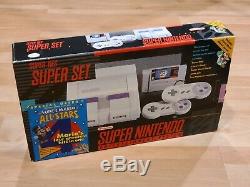 Super Nintendo Snes Système Console De Jeu Mario All Stars Version Open Box Testée