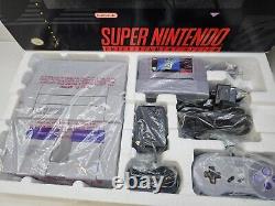 Super Nintendo Snes inutilisée (console Mario World) entièrement complète dans sa boîte (Cib)