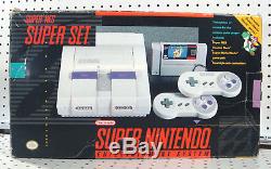 Super Nintendo Super Set Avec Boîte, Console, 2 Contrôleurs, 1 Jeu Snes Original