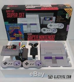 Super Nintendo Super Set Console Dans Box! Avec Super Mario All-stars! Testé! Snes