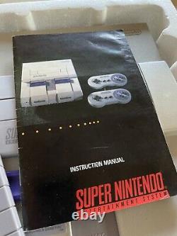 Super Nintendo System Console Complete Box Snes Avec Zelda Bundle