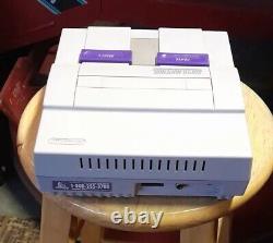 Super Nintendo Système De Divertissement Orig Snes Console Sns-001 Jeu Vidéo Bundle